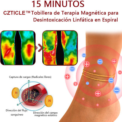 CZTICLE Lymphatic Detoxification Magnetic Therapy Twist Anklet